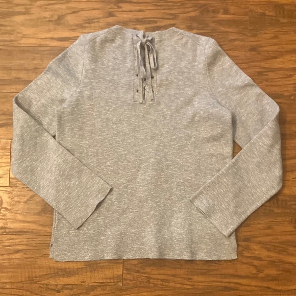 Madewell Specked Crewneck with Laced Tie Back Sz. Small EUC - Picture 2 of 5